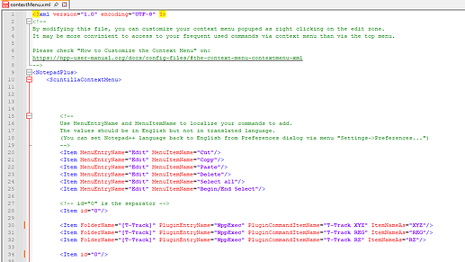 Notepad++ context menu for PHITS (Example of creation) - Miscellaneous ...