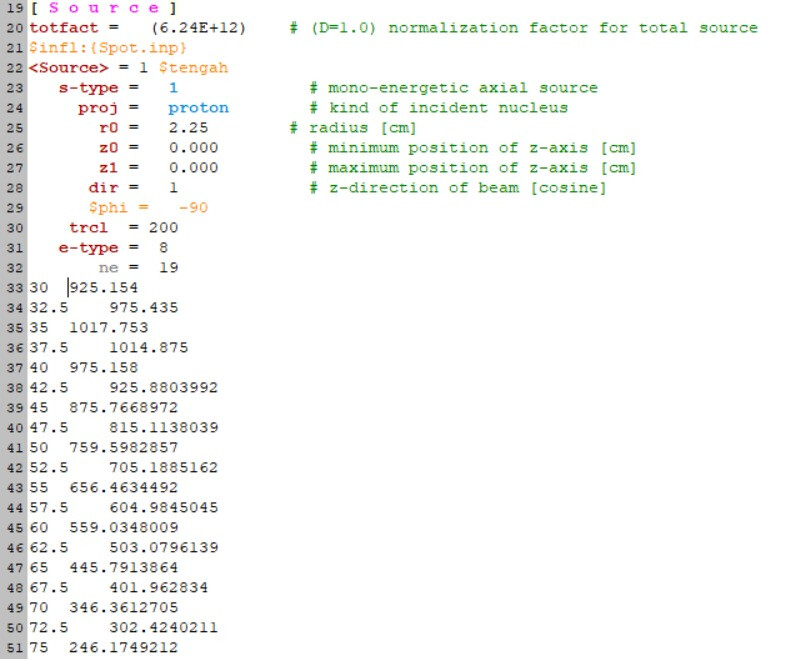 Weight factor in multi source, [Source] section - Bugs - PHITS Forum