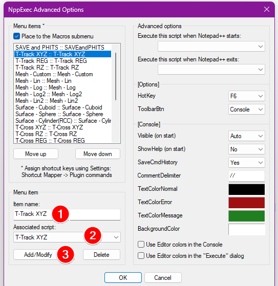 Notepad++ context menu for PHITS (Example of creation) - Miscellaneous ...